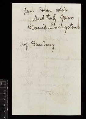 Letter from David Livingstone 1841 to 1865