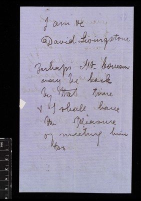Letter from David Livingstone 1841 to 1865
