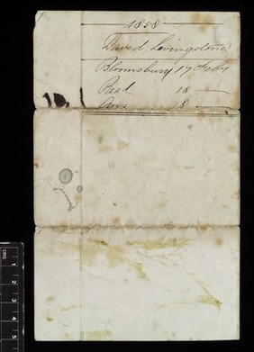 Letter from David Livingstone 1841 to 1865