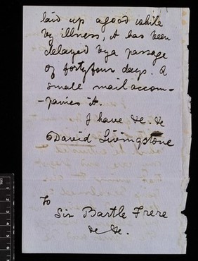 Letter from David Livingstone 1841 to 1865