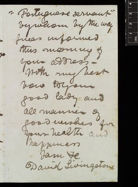 Letter from David Livingstone 1841 to 1865