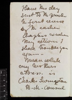 Letter from David Livingstone 1841 to 1865