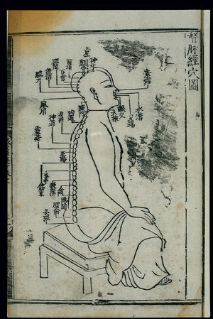 view Acupuncture chart, dumai (Governor Vessel), Chinese