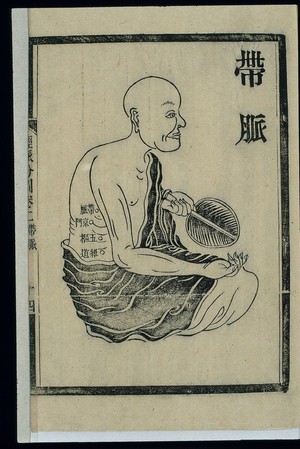 view Acu-moxa chart: daimai (Belt Vessel), Chinese woodcut