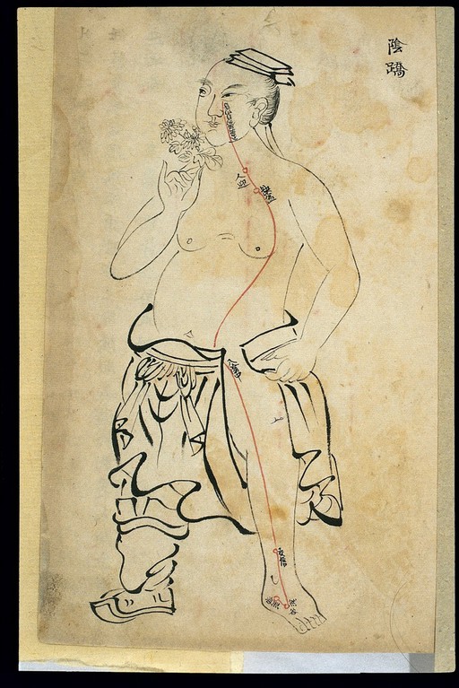 Acu-moxa chart: Yinqiao mai (Yin Heel Vessel), Chinese MS