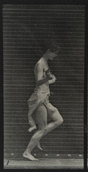 A woman skipping. Collotype after Eadweard Muybridge, 1887.