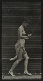 A woman skipping. Collotype after Eadweard Muybridge, 1887.