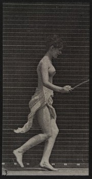 A woman skipping. Collotype after Eadweard Muybridge, 1887.