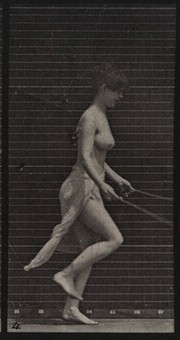 A woman skipping. Collotype after Eadweard Muybridge, 1887.