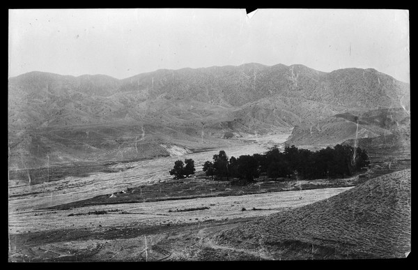 Junction of two dry river beds