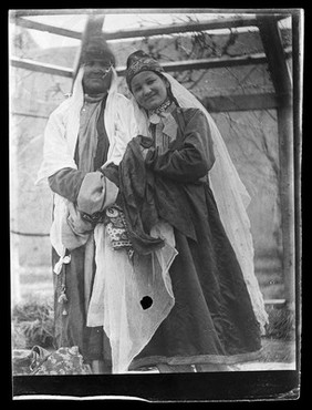 Two women in Turkoman dress