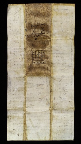 Cabbalistic amulet the safe pregnancy, 18th c.