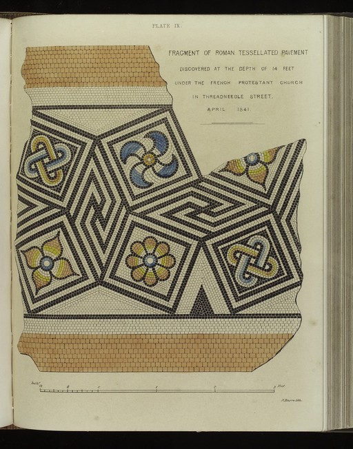 Roman mosaic (tessellated) pavement, London