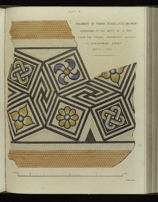 Roman mosaic (tessellated) pavement, London
