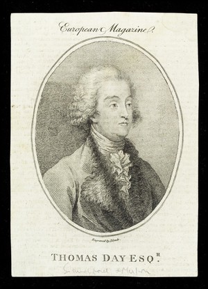 view Thomas Day. Stipple engraving by J. Condé.