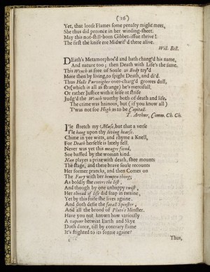 view Page of poetry from 'Newes from the Dead', 1651