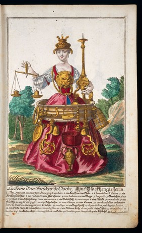 La feme d'un fondeur de cloche. with tools costume and apparatus