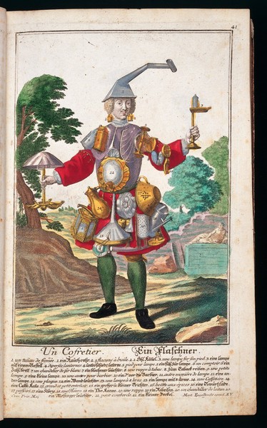 Un Cofretier with tools costume and apparatus