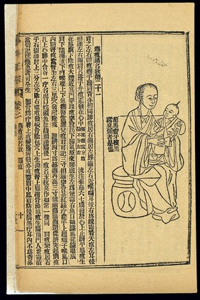 Chinese woodcut: Abscesses -- zouma gan (galloping sore)