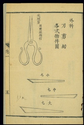 Chinese woodcut: Instruments of petty surgery (1)