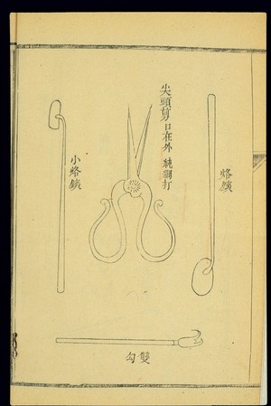 view Chinese woodcut: Instruments of petty surgery (8)