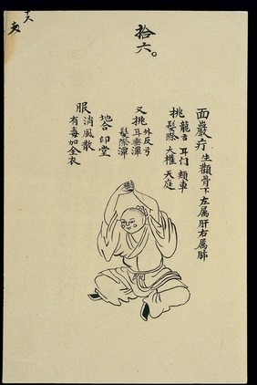 C19 Chinese ink drawing: Boils - facial boils and tumours