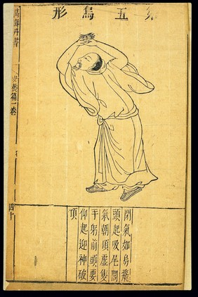 Chinese woodcut: Play of the five creatures, 5 - The Bird