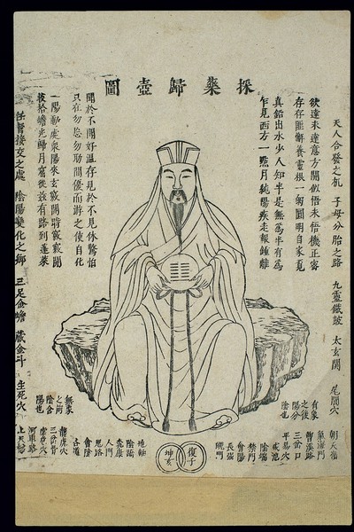 Chinese woodcut: Daoist internal alchemy (6)