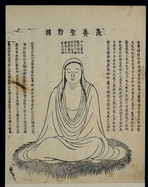 Chinese woodcut: Daoist internal alchemy (11)
