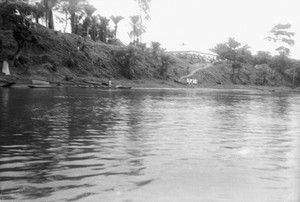 view View of the Leper camp laboratory from the river