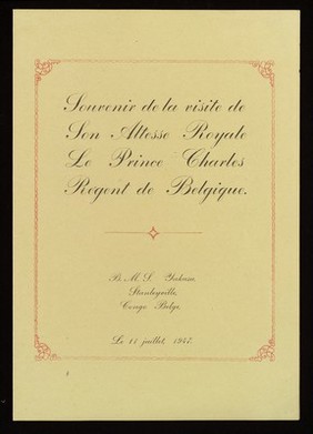 Souvenir Programme of the Baptist Missionary Society, Yakusu, Stanleyville, Belgian Congo, produced to celebrate the visit by Prince Charles of Belgian - Cover