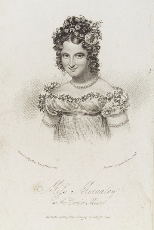 Portrait, Miss Macauley, actress, 1819