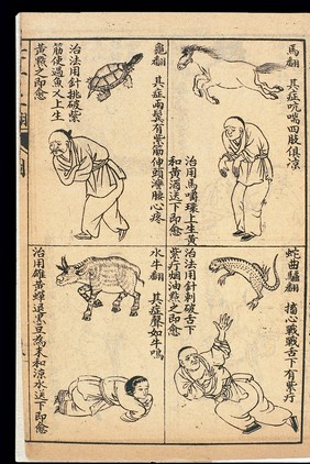 Early C20 Chinese Lithograph: 'Fan' diseases