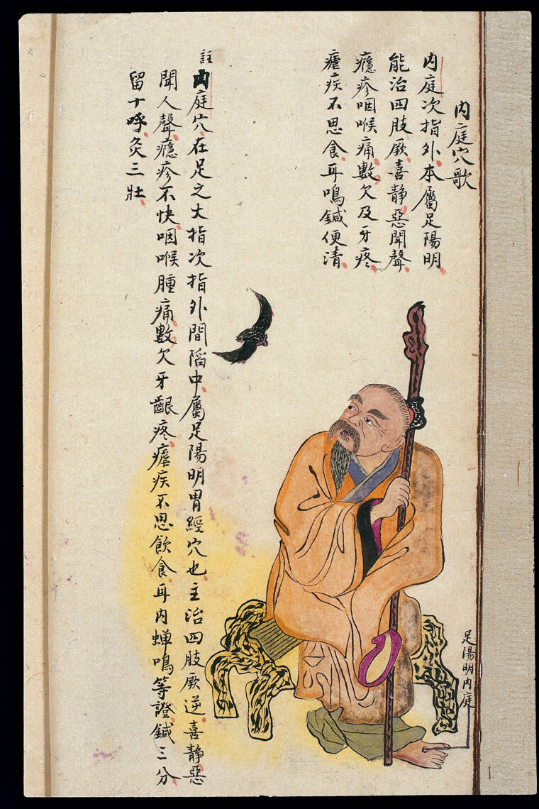 C19 Chinese MS moxibustion point chart: Neiting