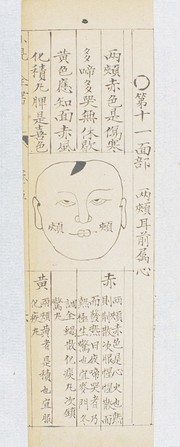 Qing Chinese paediatric face diagnosis chart