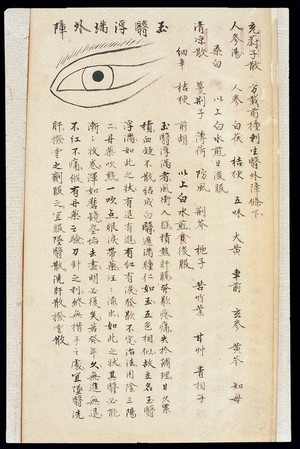 view Illustration from Ming Chinese ophthalmology text, Ms copy