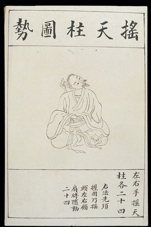 view Chinese Qigong practice, from early C20 illustrated MS