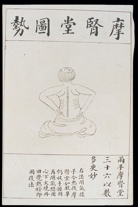 Chinese Qigong practice, from early C20 illustrated MS