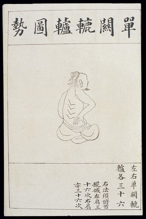 view Chinese Qigong practice, from early C20 illustrated MS