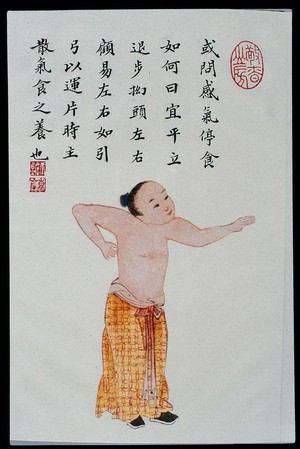 view Daoyin technique to curesluggish digestion, C19 Chinese MS