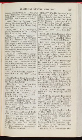 A page from the Medical Directory