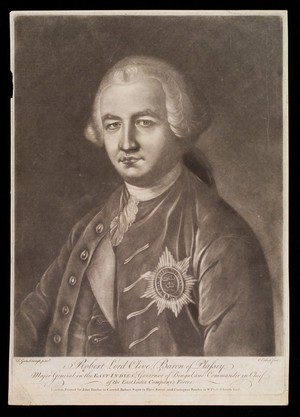 view Robert Clive, 1st Baron Clive. Mezzotint by C. Corbutt after T. Gainsborough.