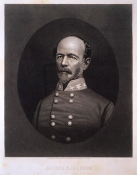 General Joseph E. Johnston. Mezzotint by William Sartain, ca. 1868.