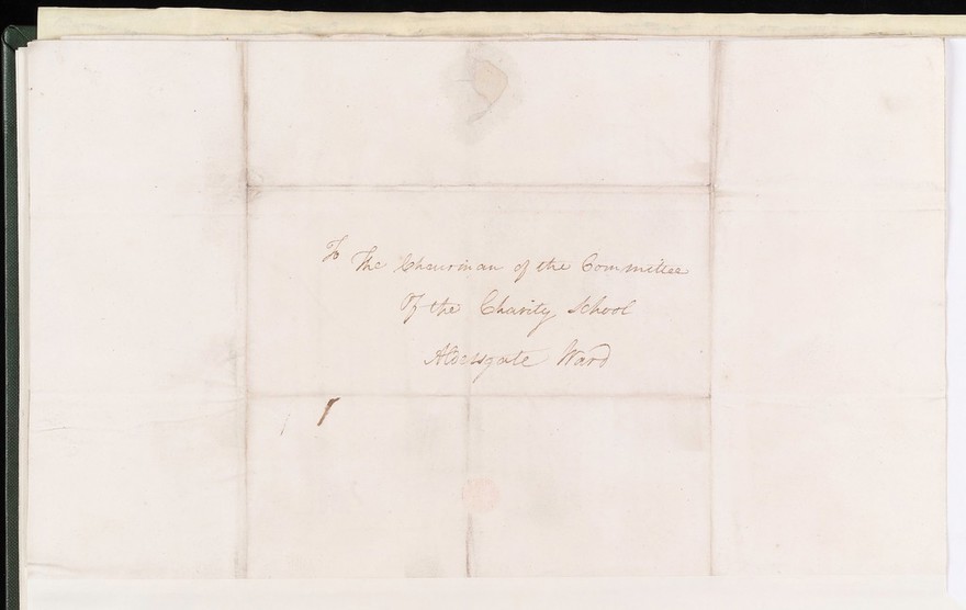 Address of the Charity School, Aldergate Ward