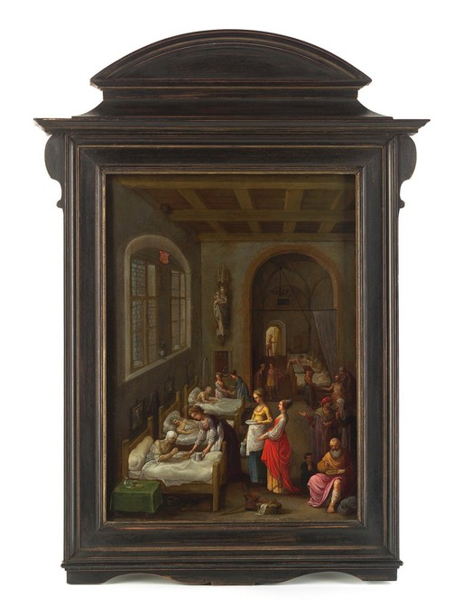 St Elizabeth visiting a hospital.