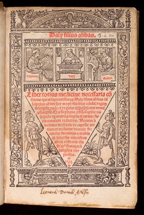 Liber totius medicine necessaria continens quem sapientissimus Haly filius abbas discipulus abimeher moysi filii seiar edidit: regique inscripsit unde et regalis dispositionis nomen assumpsit / Et a Stephano philosophie discipulo ex arabica lingua in latinam ... reductus. Necnon a domino michaele de capella ... fecundis sinonimis a multis et diversis autoribus ab eo collectis illustratus summaque cum diligentia impressus.