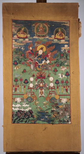 Gesar of Ling. Distemper painting.