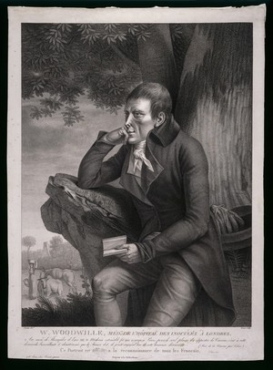 view William Woodville. Stipple engraving by L.(?) Perrot, 1803, after Antoine Ansiaux.