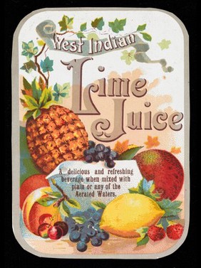 Advert for West Indian Lime Juice