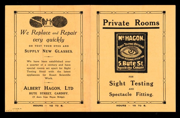 Private rooms for sight testing and spectacle fitting / Albert Hagon Ltd.